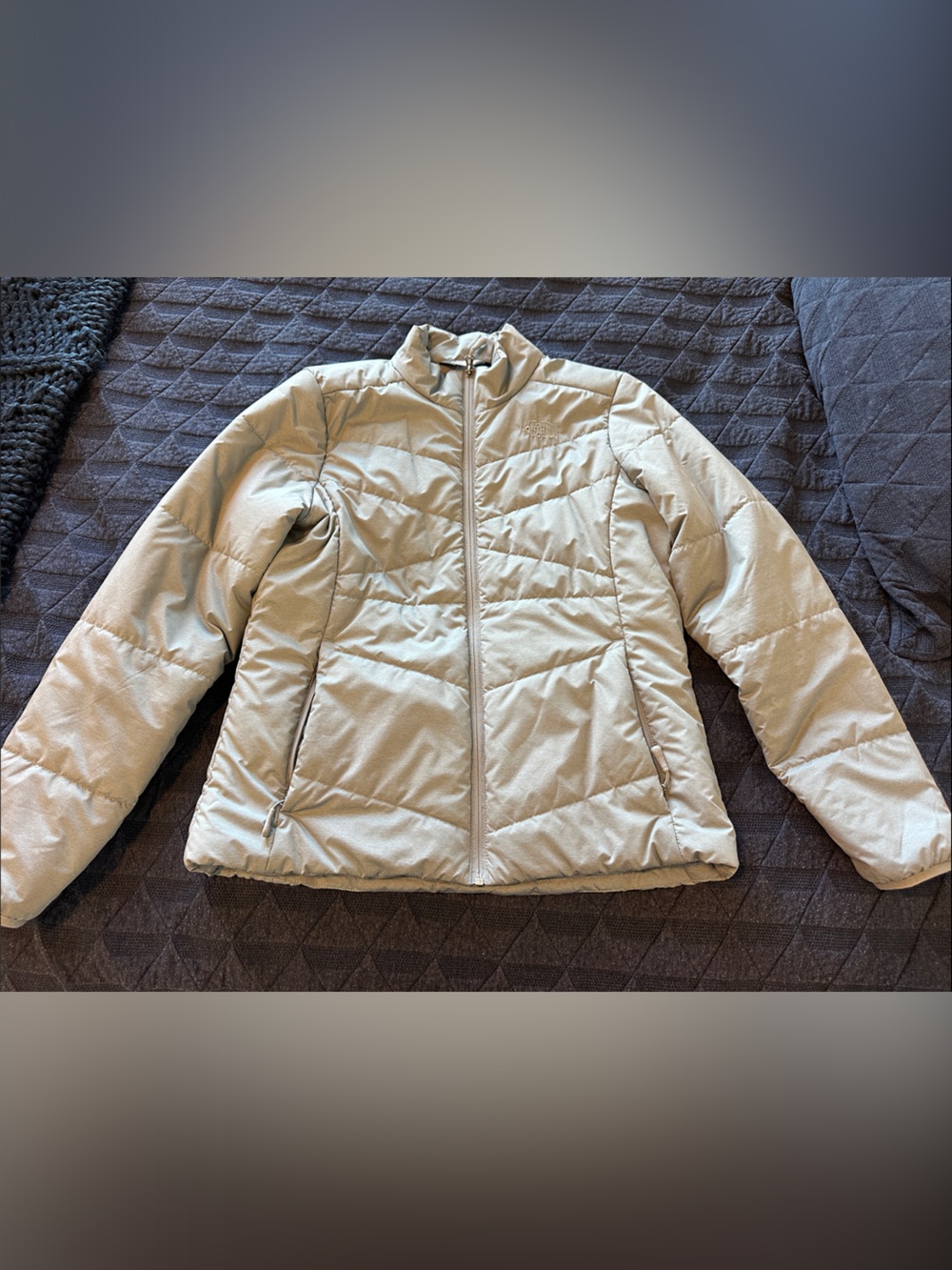 The North Face Women's Quilted Puffer Jacket in Gray
